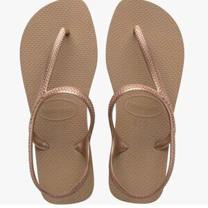 Havaianas Women's Slim Flip Flop Sandals Rose Gold SZ11